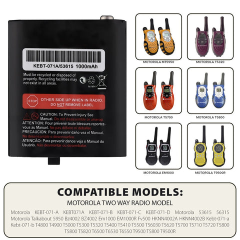 Image of Motorola T5320 Cordless Phone Battery