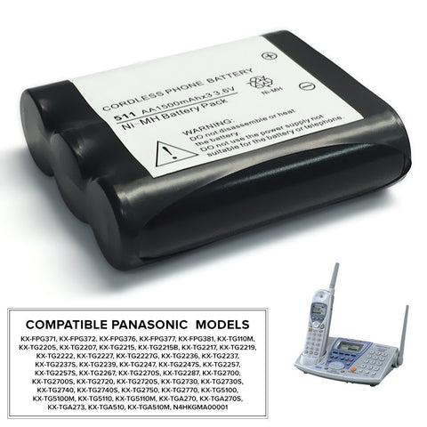 Image of Panasonic Kx Tga510 Cordless Phone Battery